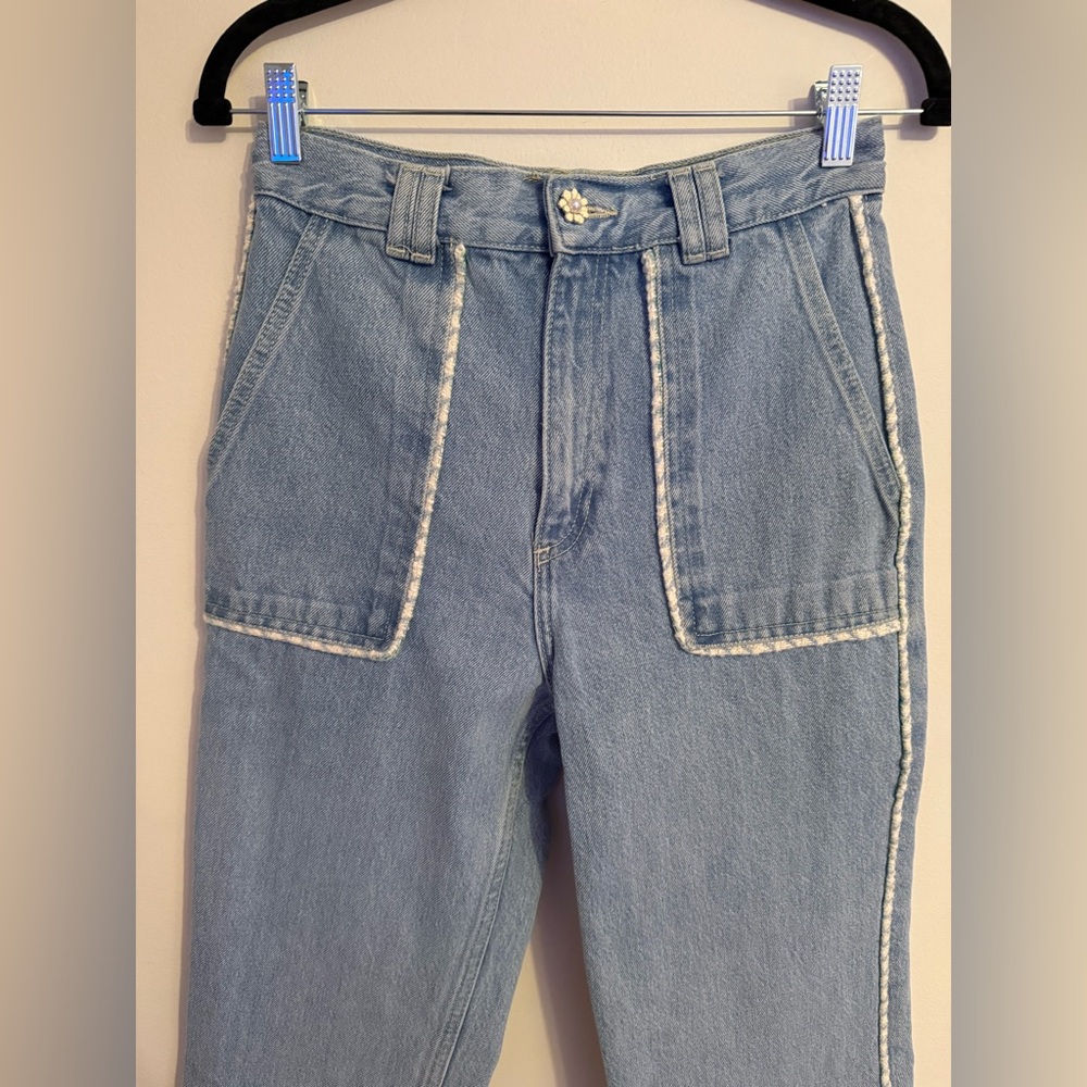 Zara Tweed Trim Jeans - Picture 8 of 9